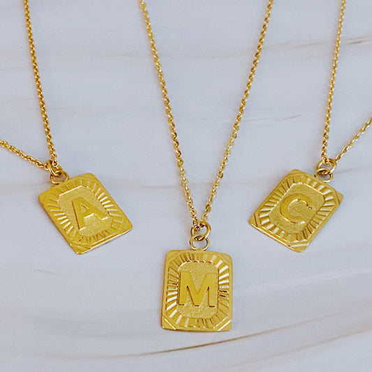 Necklace || Art Deco Initial