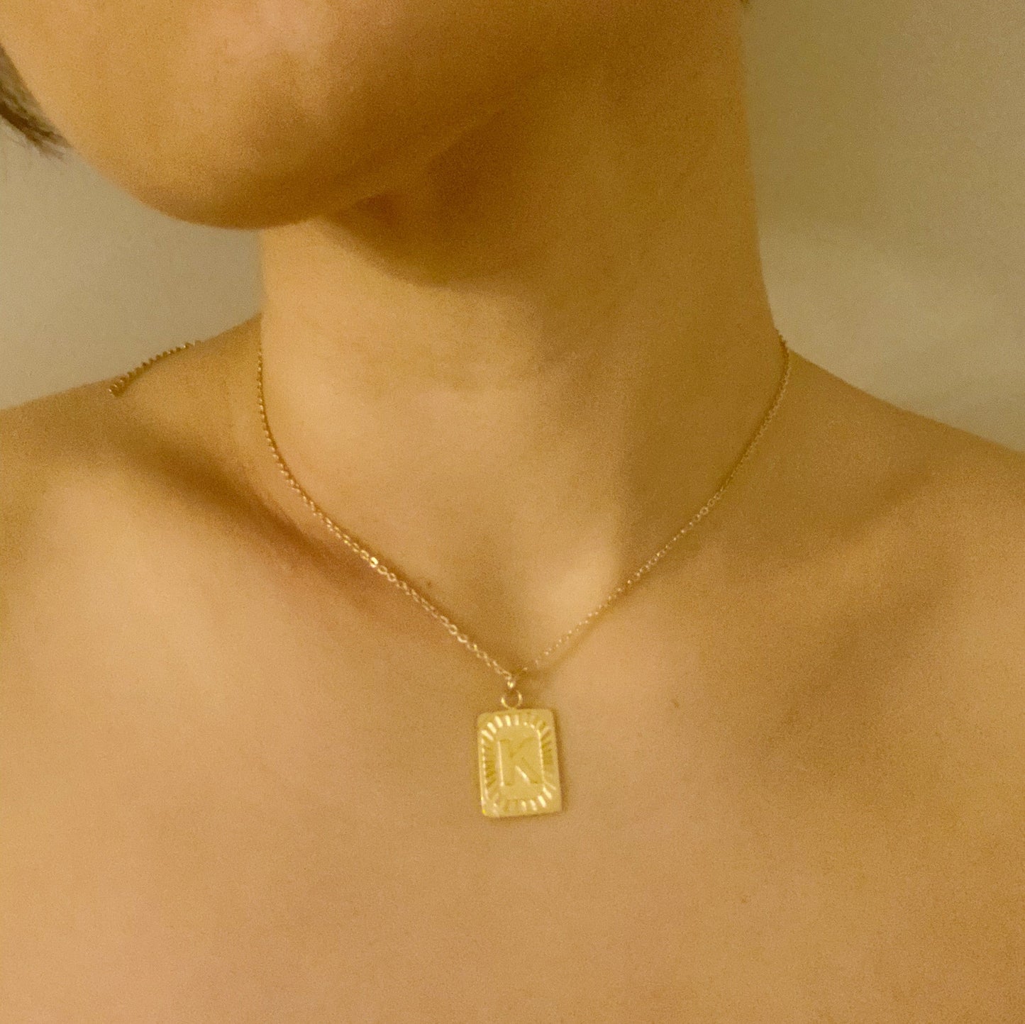 Necklace || Art Deco Initial