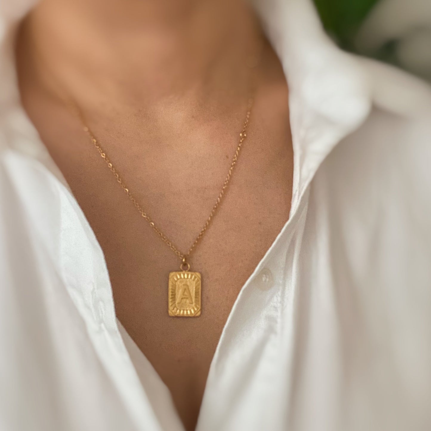 Necklace || Art Deco Initial