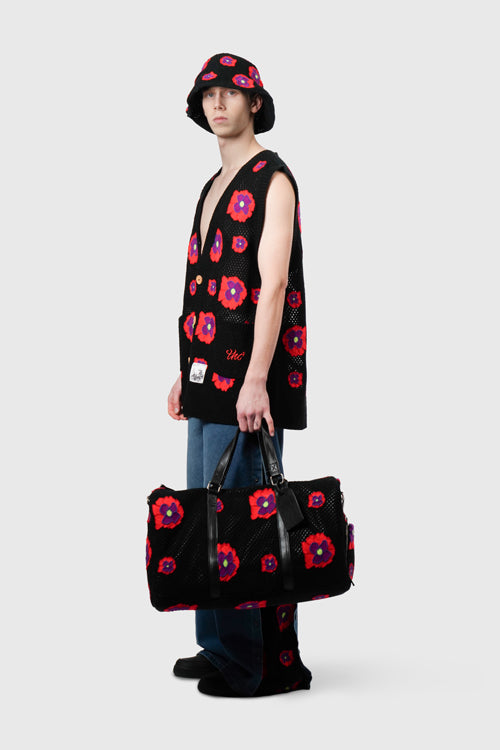 Opium Poppy Flower Crochet Bucket Hat