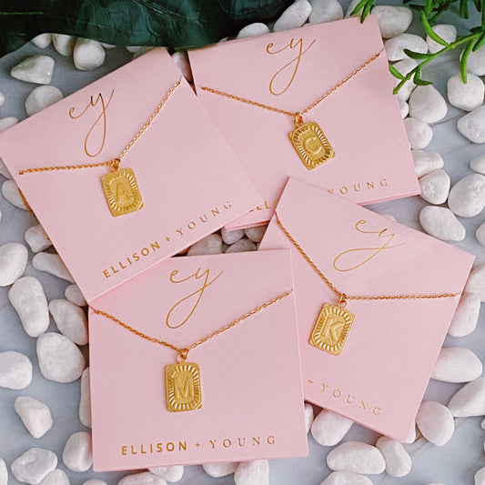 Necklace || Art Deco Initial