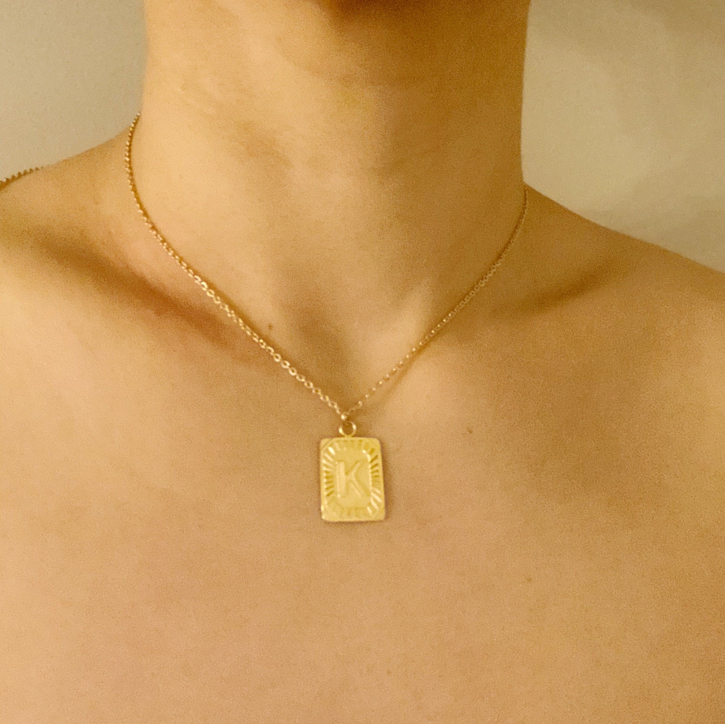 Necklace || Art Deco Initial