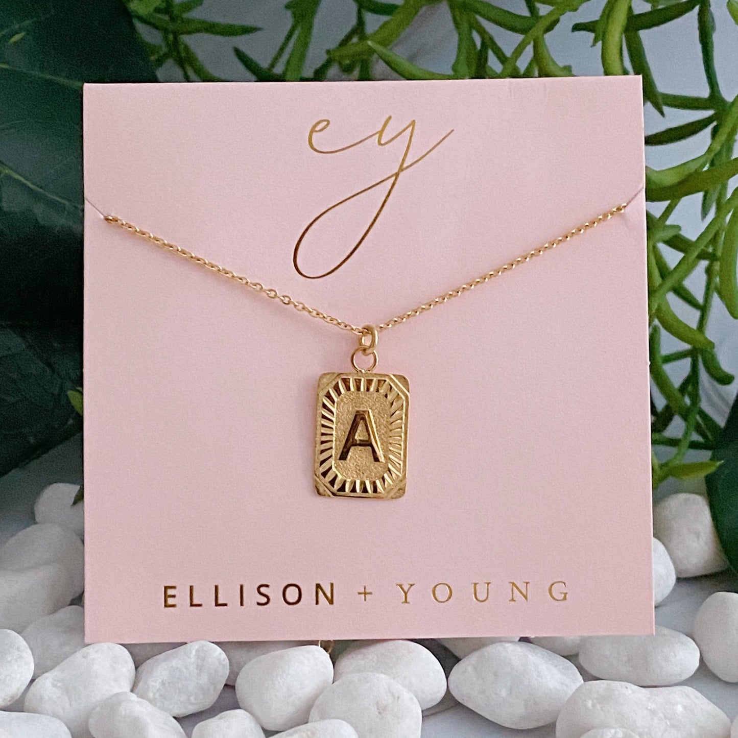Necklace || Art Deco Initial