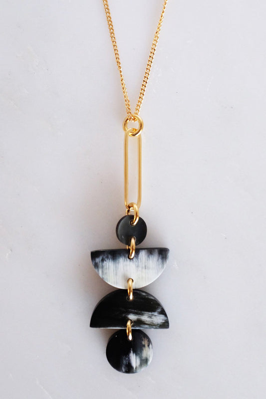 Necklace || Ha Giang Geo Buffalo Horn Pendant