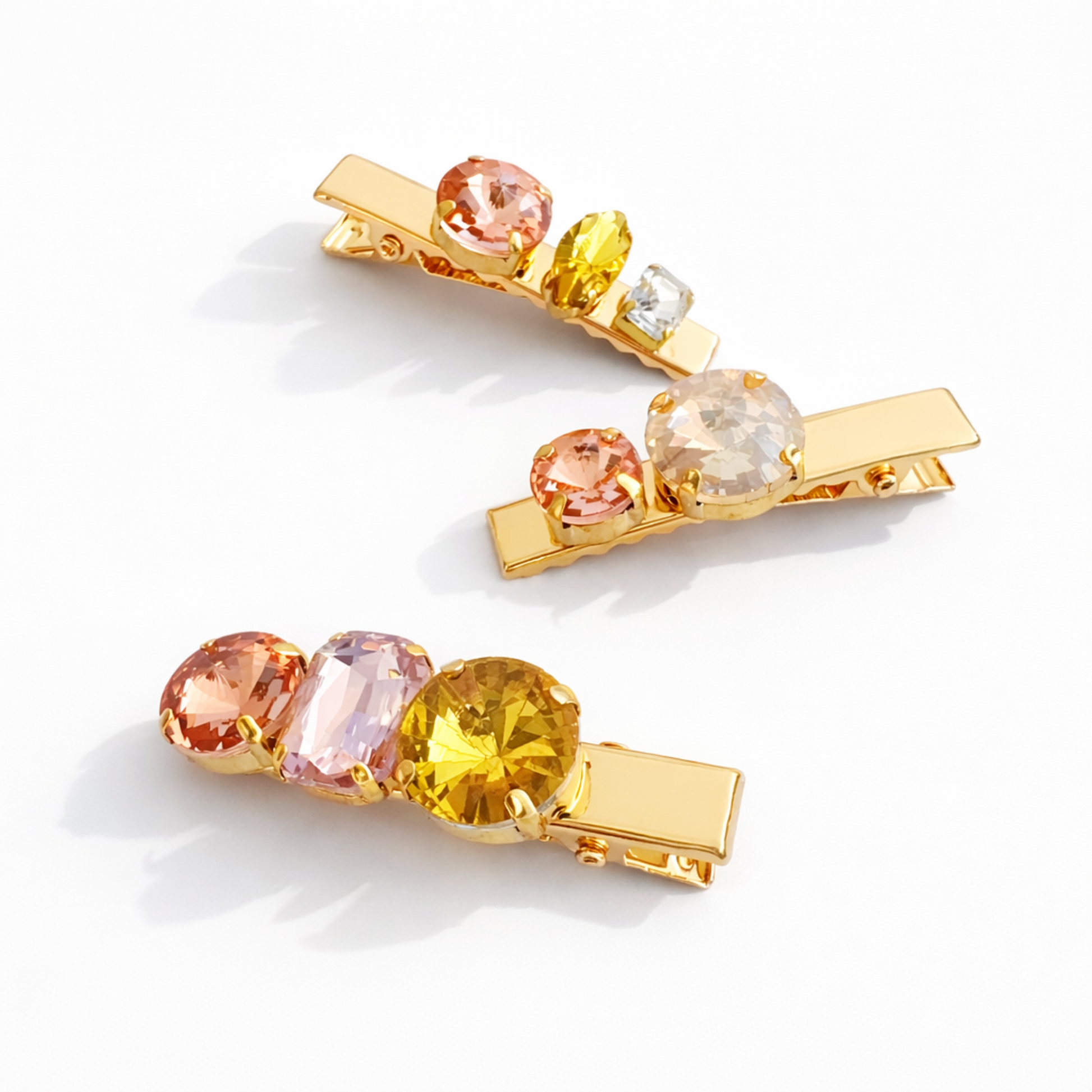 Radiant Gem Hair Clip Set – Luxe Sparkle Edition-1